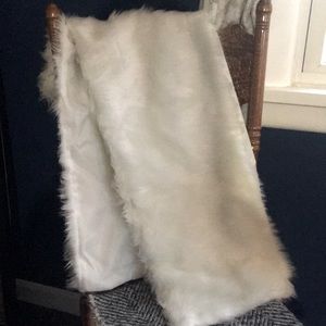 White Faux Fur Wrap